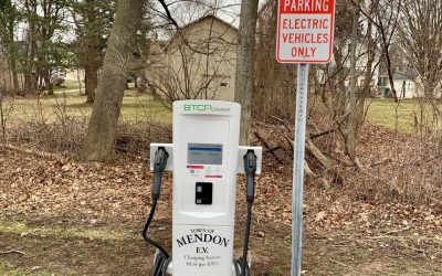 Town of Mendon Installs Electric Car Charging Station at Mendon Public Library
