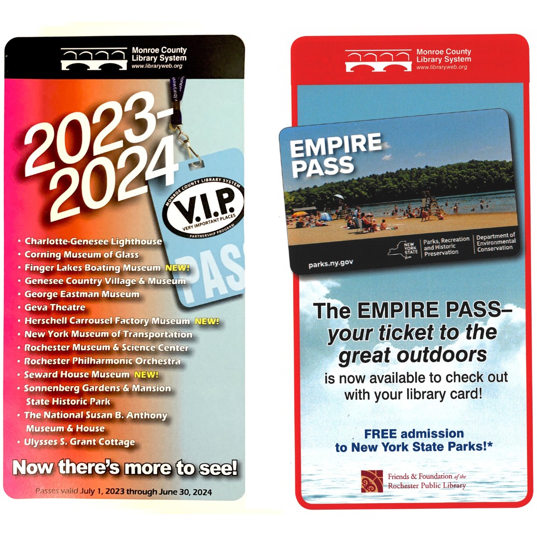 List of Very Important Places and Empire Pass and library patron to get discount admission.