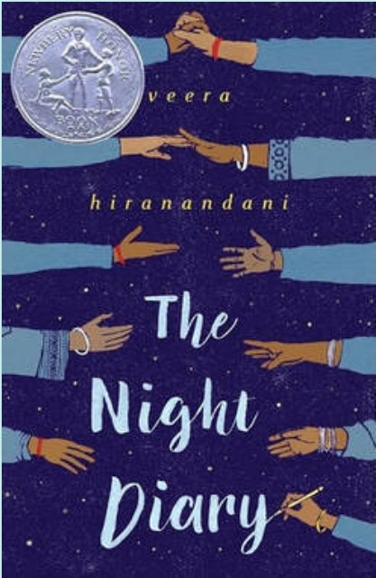 Cover of Veera Hiranandani's book "The Night Diary", showing its Newbery Honor.