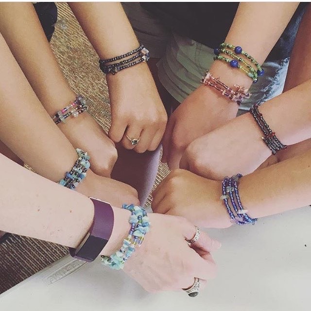 Teen/Tween Art Class – Glass Bead Memory Wire Bracelets